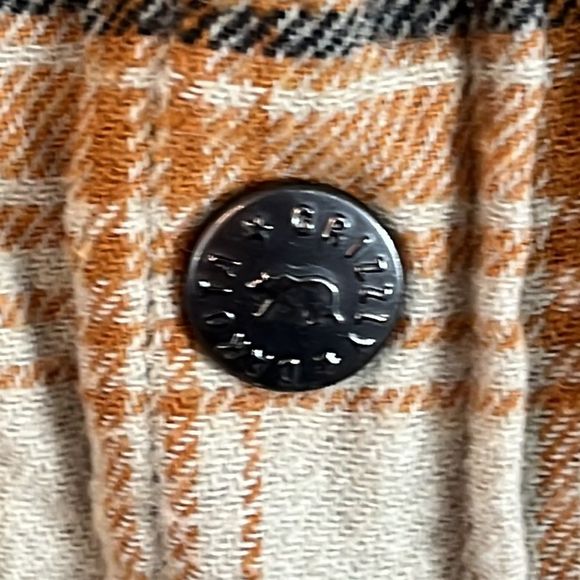 Dakota Grizzly Yellow Blue Plaid Snap Front Flannel - Picture 4 of 5